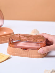 Market99 Plastic Peach & Beige Soap Dish Holders - MARKET99