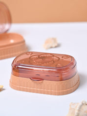 Market99 Plastic Peach & Beige Soap Dish Holders - MARKET99