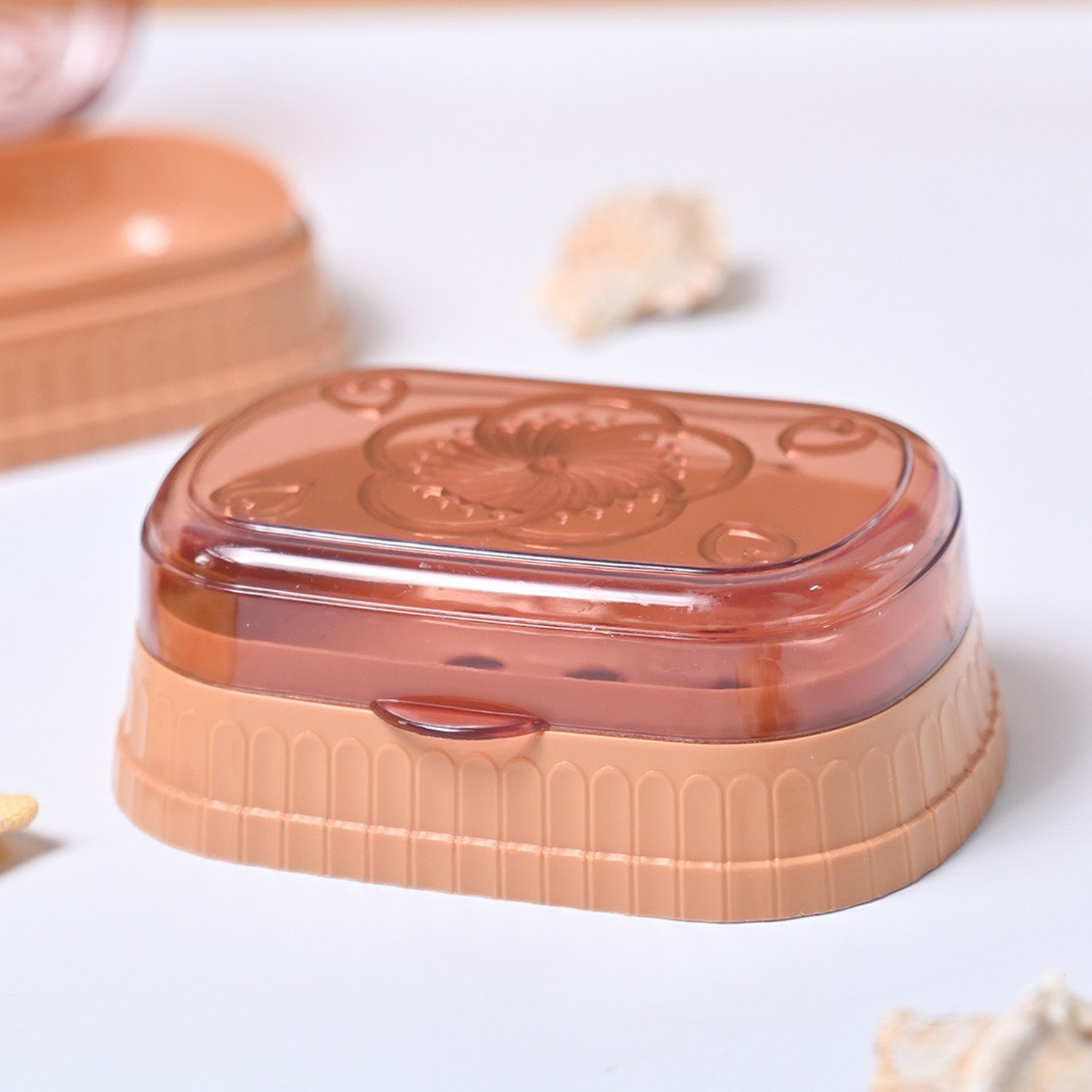 Market99 Plastic Peach & Beige Soap Dish Holders