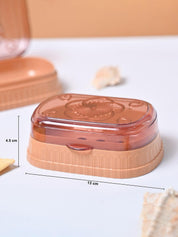 Market99 Plastic Peach & Beige Soap Dish Holders - MARKET99