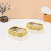 Market99 Plastic Off White Soap Dish - Set Of 2