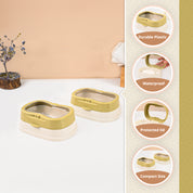 Market99 Plastic Off White Soap Dish - Set Of 2