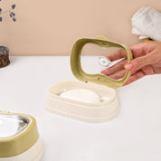 Market99 Plastic Off White Soap Dish - Set Of 2