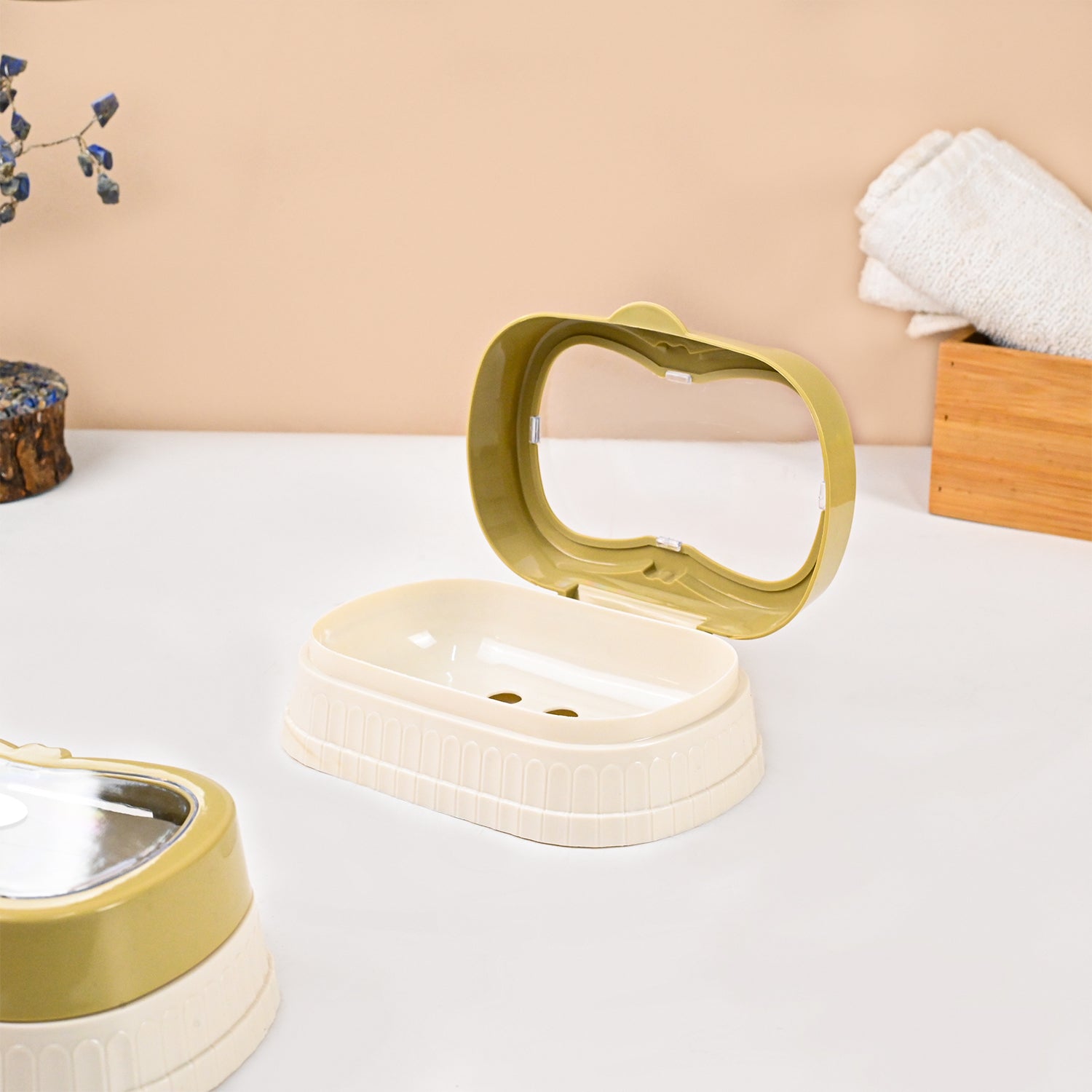 Market99 Plastic Off White Soap Dish - Set Of 2