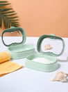 Market99 Plastic Green Soap Dish - Set Of 2 - MARKET99