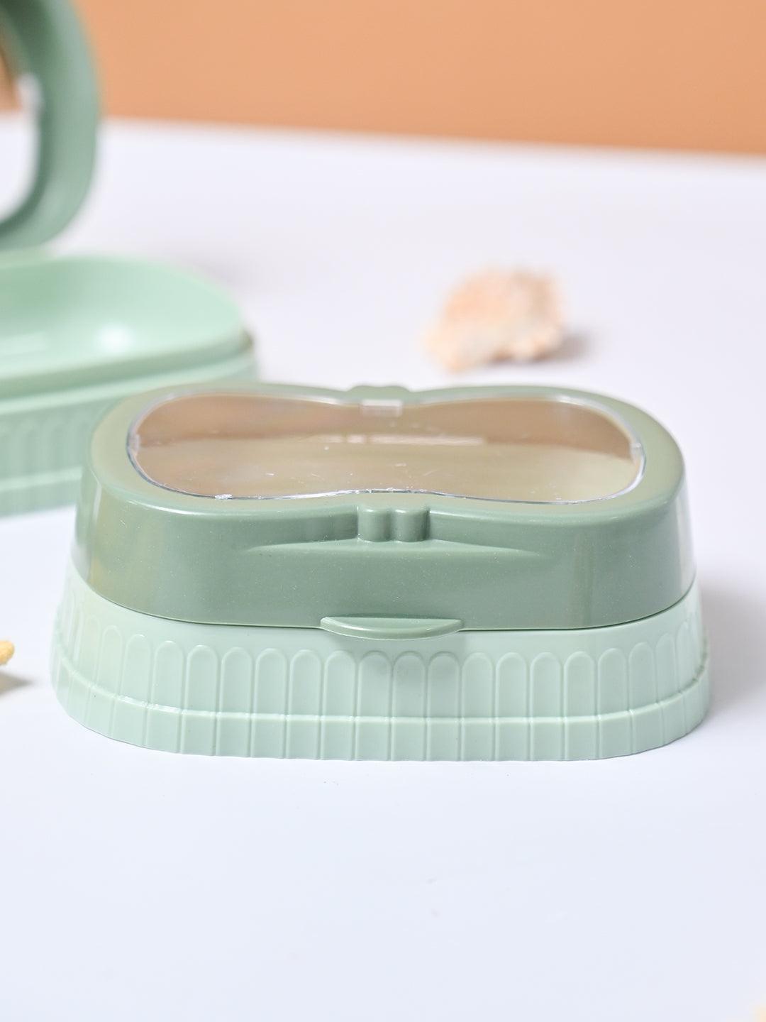 Market99 Plastic Green Soap Dish - Set Of 2 - MARKET99