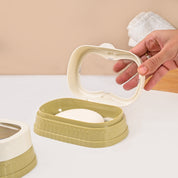 Market99 Plastic White & Yellow Soap Dish - Set Of 2