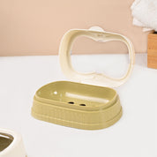 Market99 Plastic White & Yellow Soap Dish - Set Of 2