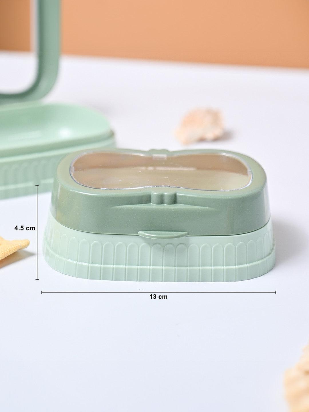 Market99 Plastic Green Soap Dish - Set Of 2