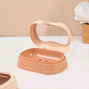 Market99 Plastic Peach & Pink Soap Dish - Set Of 2