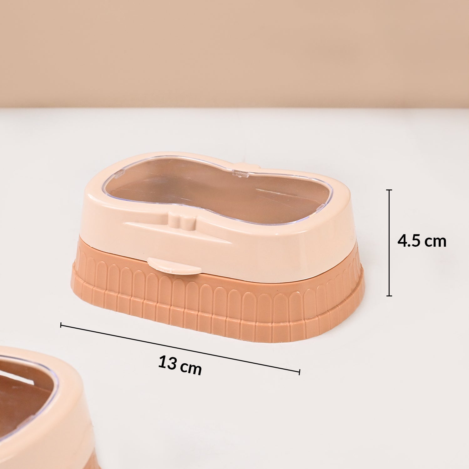 Market99 Plastic Peach & Pink Soap Dish - Set Of 2