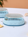 Market99 Plastic Sky Blue Soap Dish - Set Of 2 - MARKET99