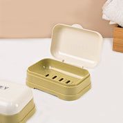 Market99 Plastic White & Yellow Soap Dish - Set Of 2