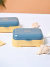 Market99 Plastic Blue & Yellow Soap Dish - Set Of 2 - MARKET99