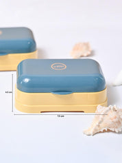 Market99 Plastic Blue & Yellow Soap Dish - Set Of 2 - MARKET99