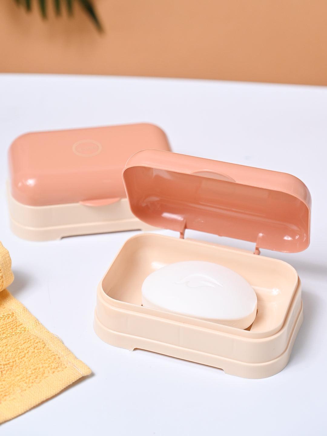 Market99 Plastic Peach Soap Dish - Set Of 2 - MARKET99