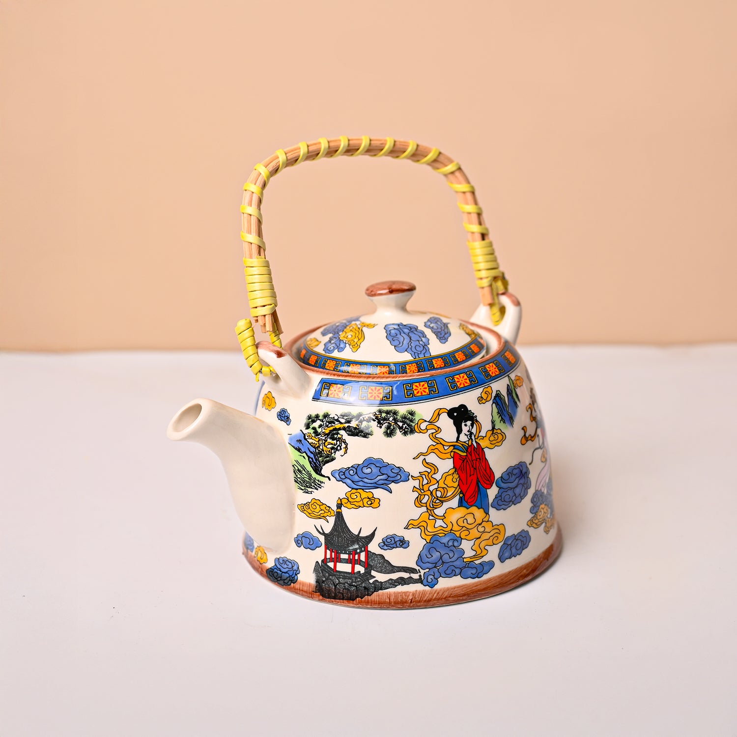 Market99 Ceramic Tea Pots - Chinese Print, 900ml