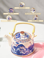 Market99 Ceramic Tea Pots - Chinese Print, 900ml - MARKET99