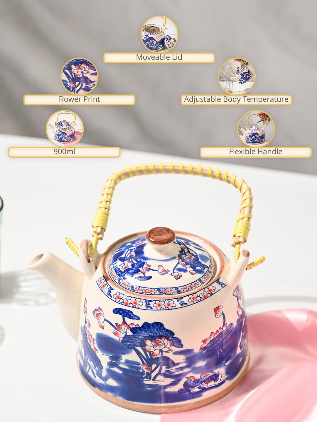 Market99 Ceramic Tea Pots - Chinese Print, 900ml