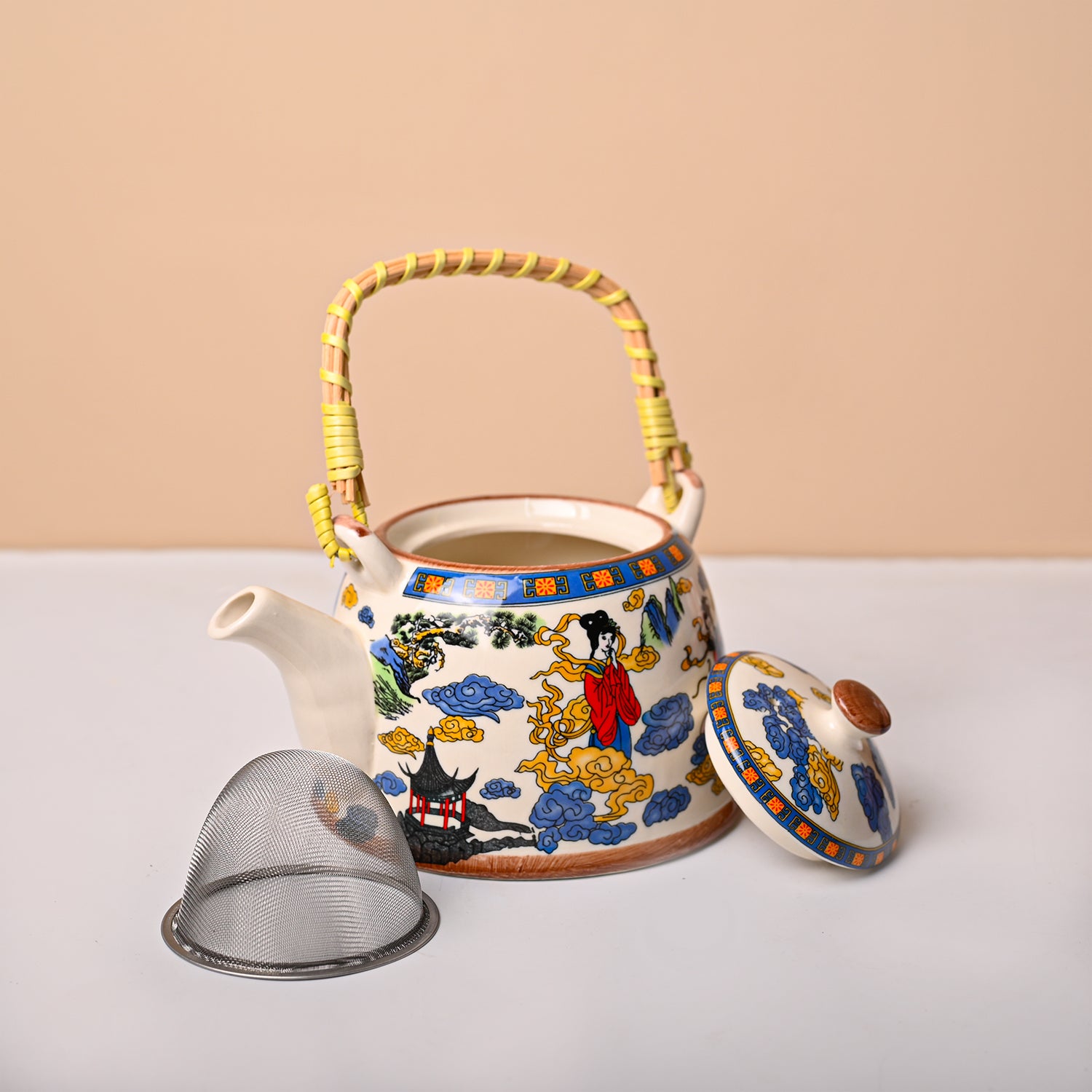 Market99 Ceramic Tea Pots - Chinese Print, 900ml