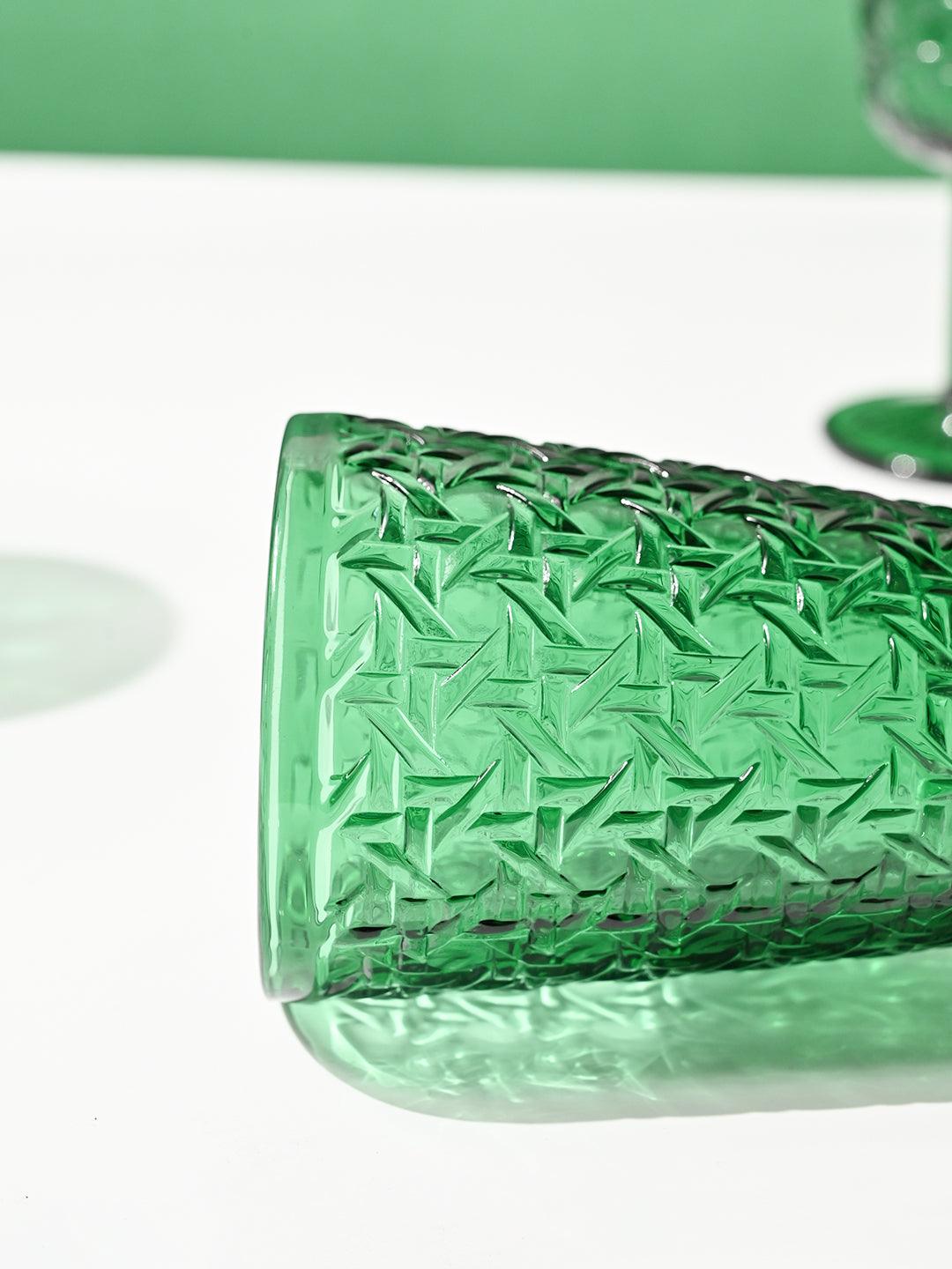 Market99 Green Stem Glass Set Of 6 -Each (300 Ml)