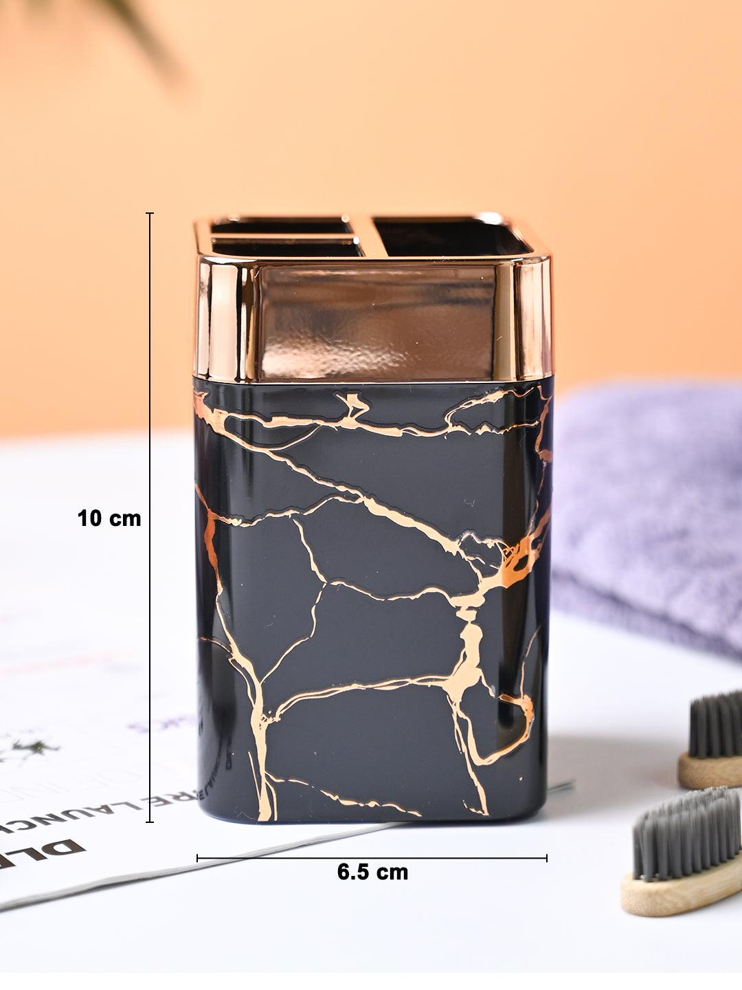 VON CASA Marble Toothbrush Holder - Black - MARKET99