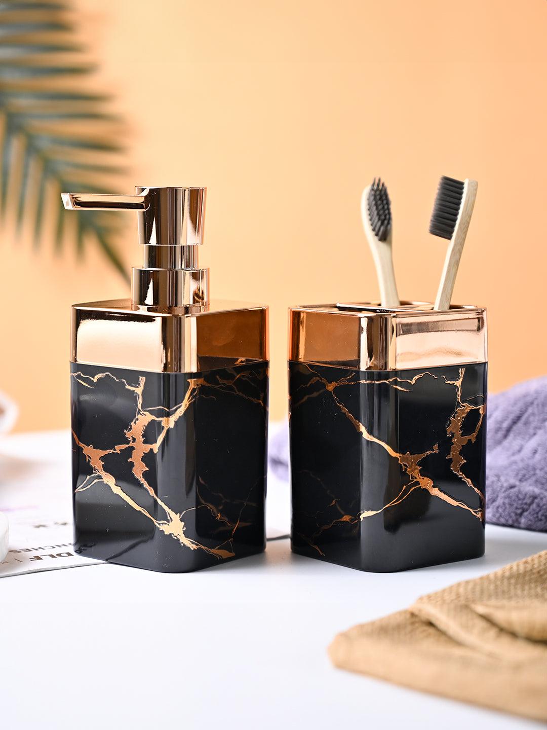 VON CASA Marble Bathroom Set - Black - MARKET99