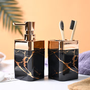 VON CASA Marble Textured  Bathroom Set - Black