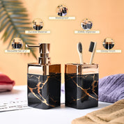 VON CASA Marble Textured  Bathroom Set - Black