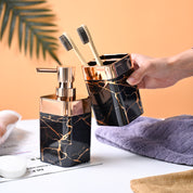 VON CASA Marble Textured  Bathroom Set - Black