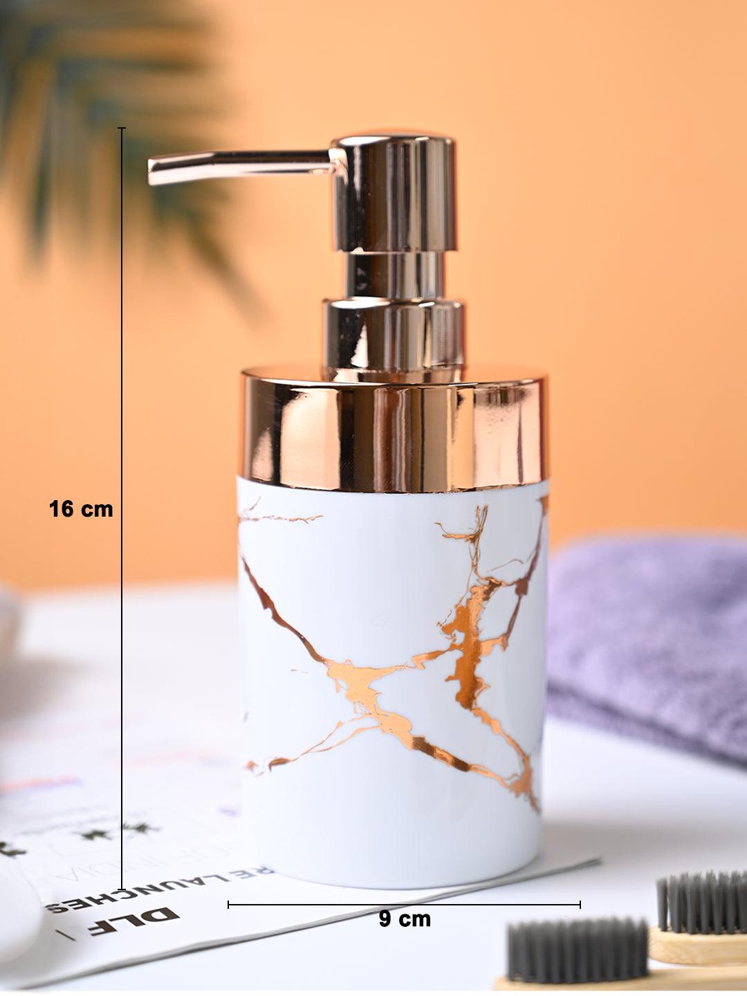 VON CASA Marble Soap Dispenser - White