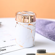 VON CASA Marble Toothbrush Holder - White