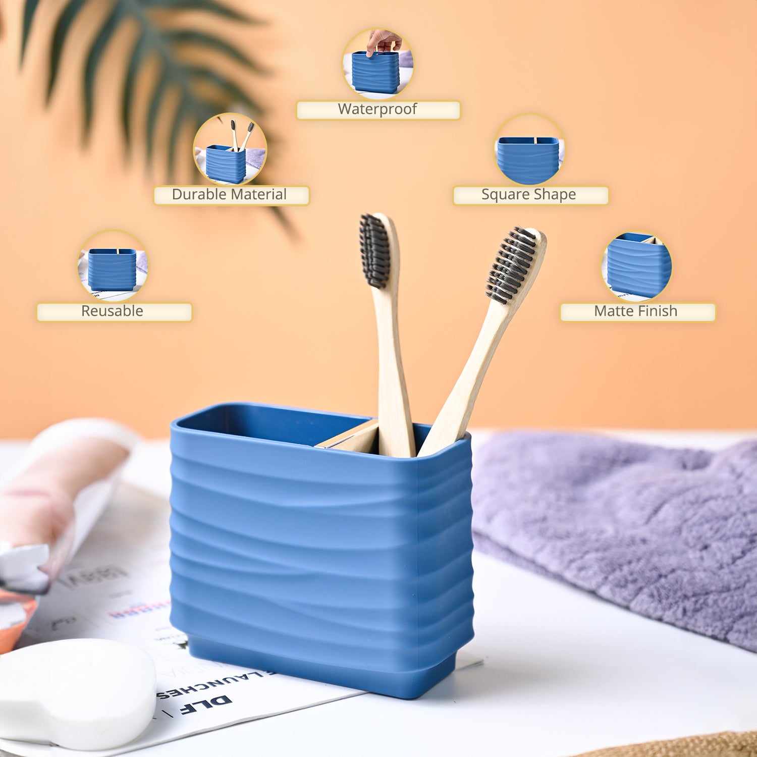 VON CASA Blue Toothbrush Holder