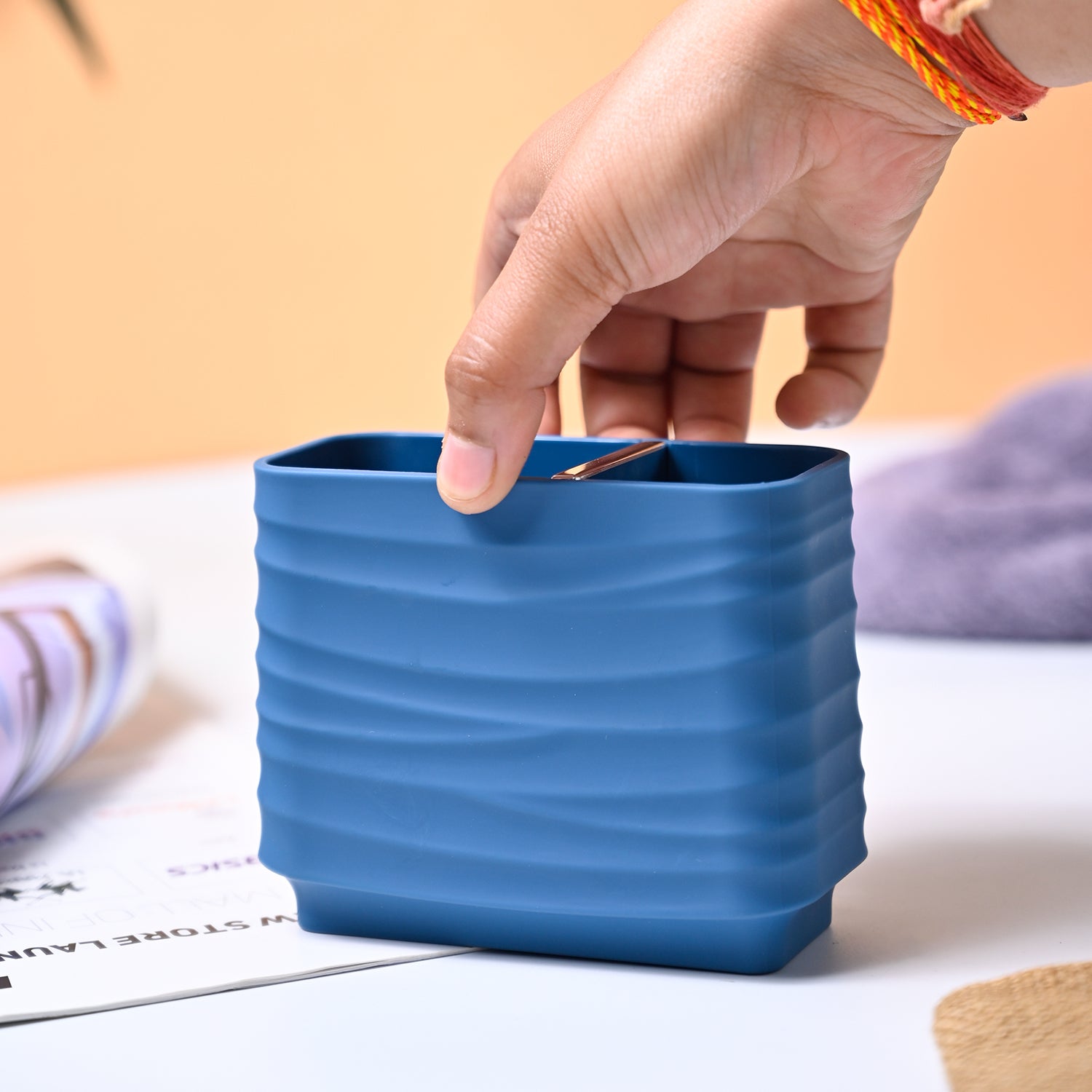 VON CASA Blue Toothbrush Holder