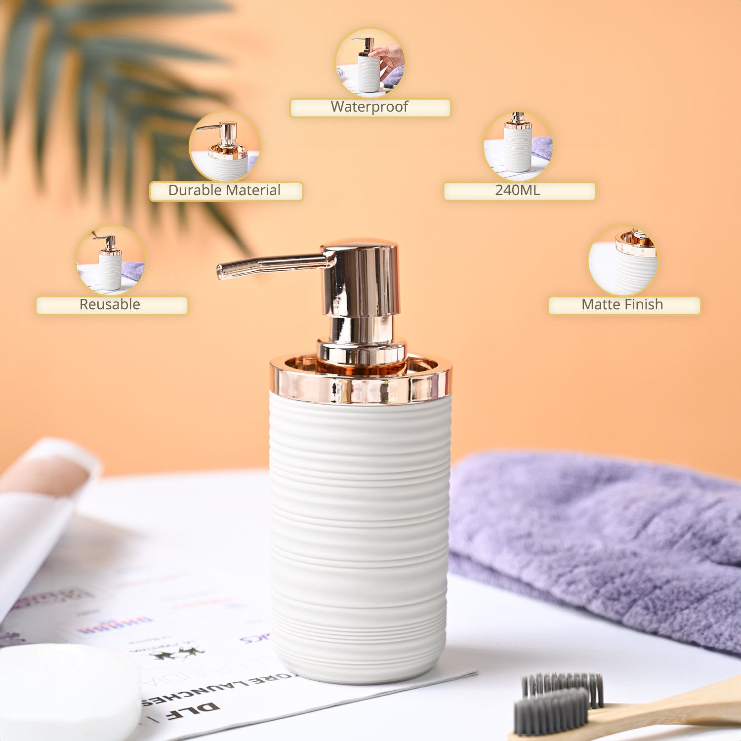 VON CASA Light Beige Soap Dispenser