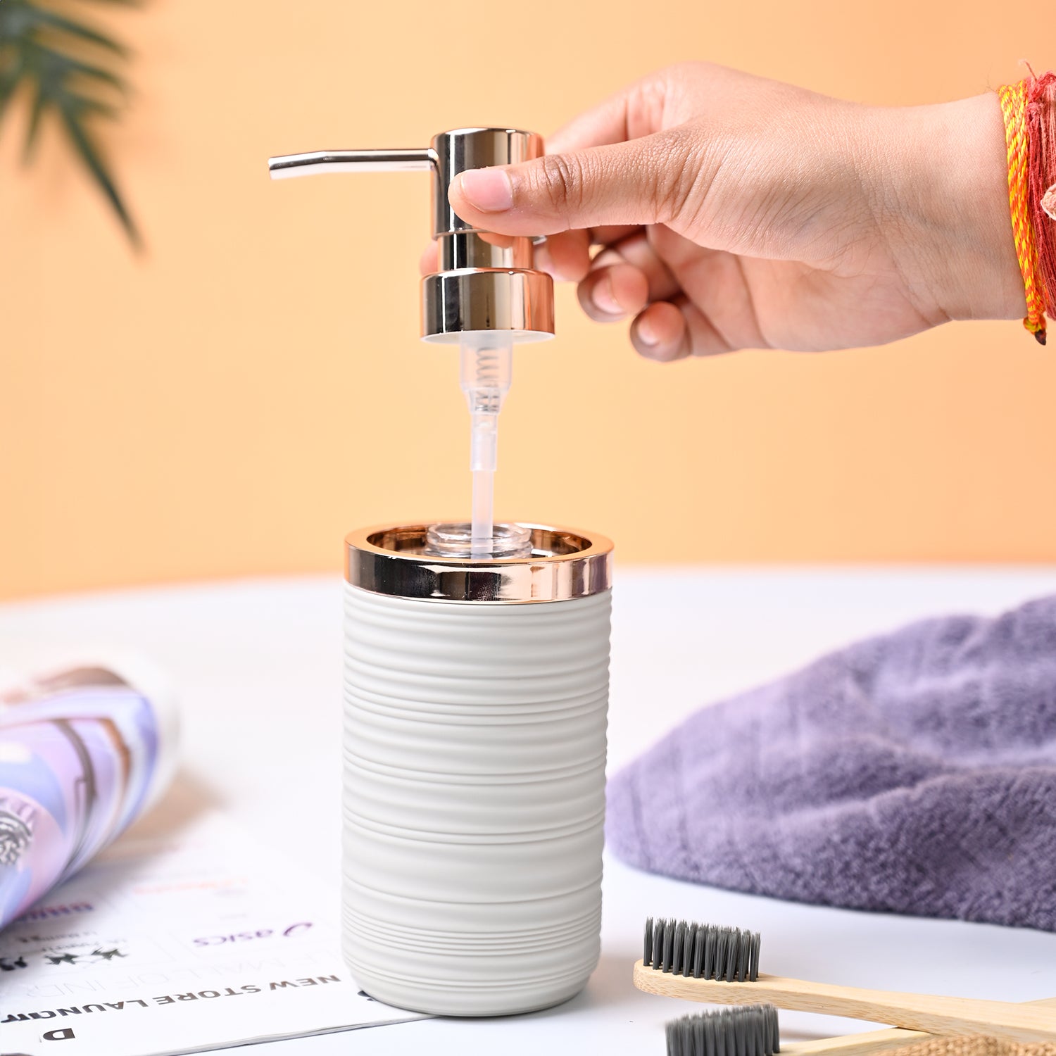 VON CASA Light Beige Soap Dispenser
