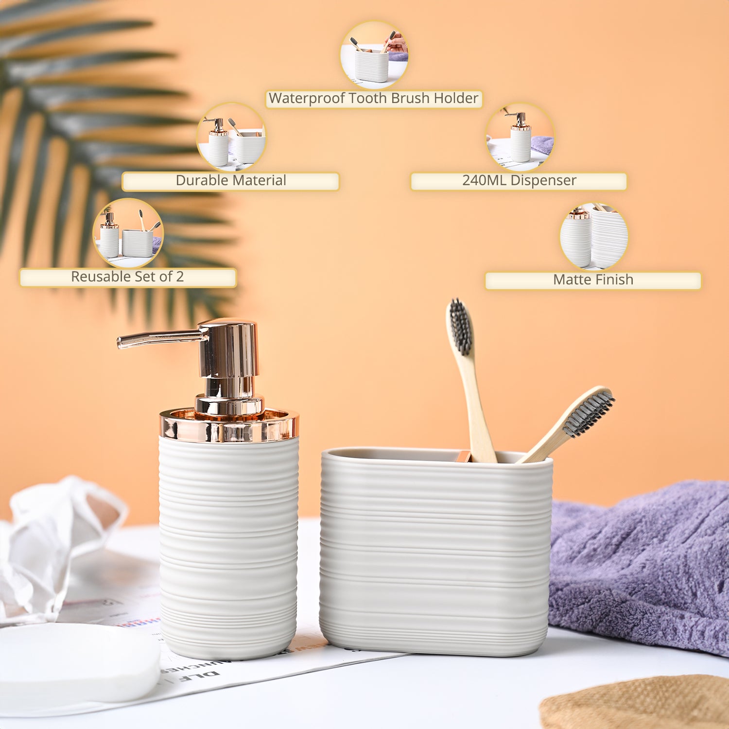 VON CASA Bathroom Set - Light Beige
