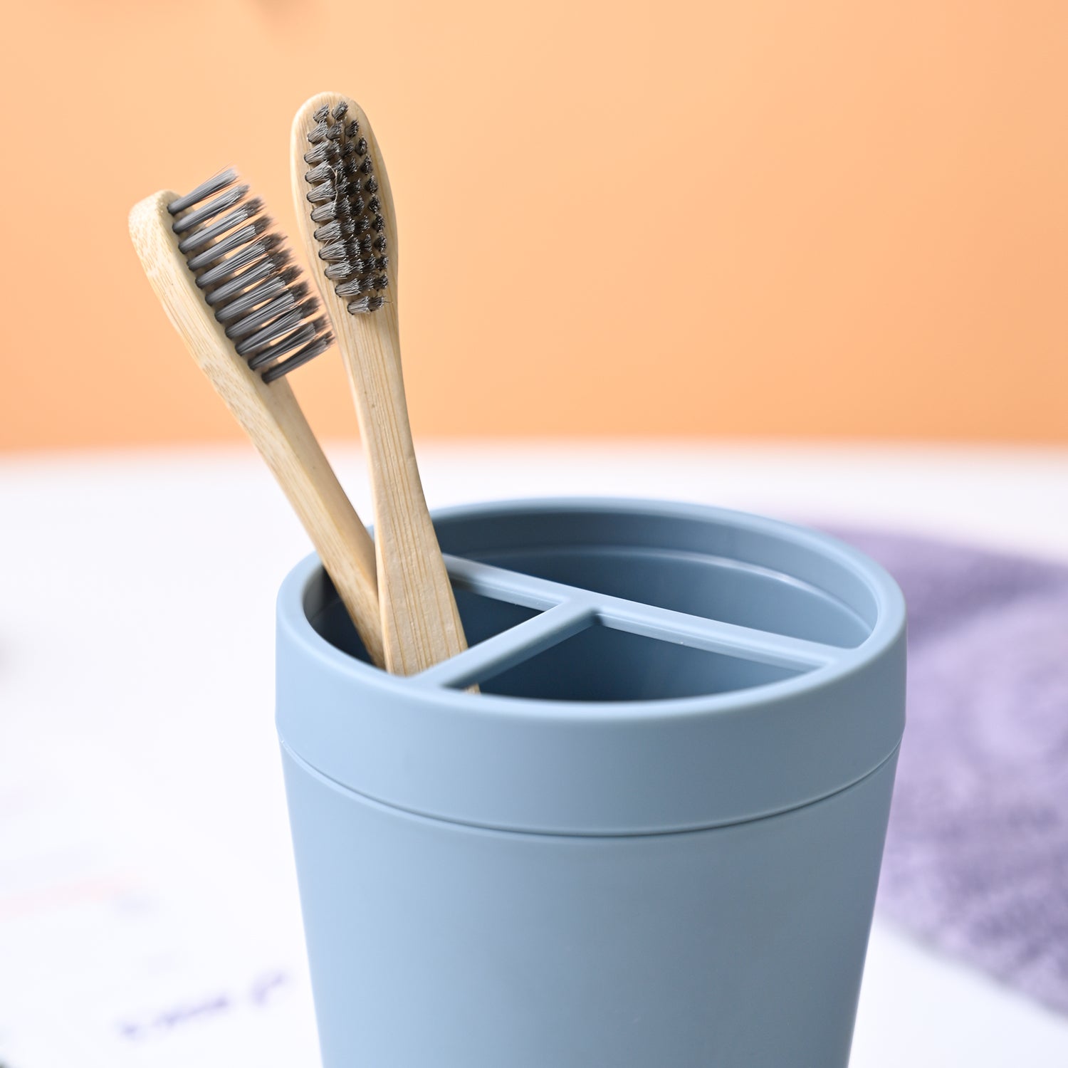 VON CASA Blue Plastic Toothbrush Holder