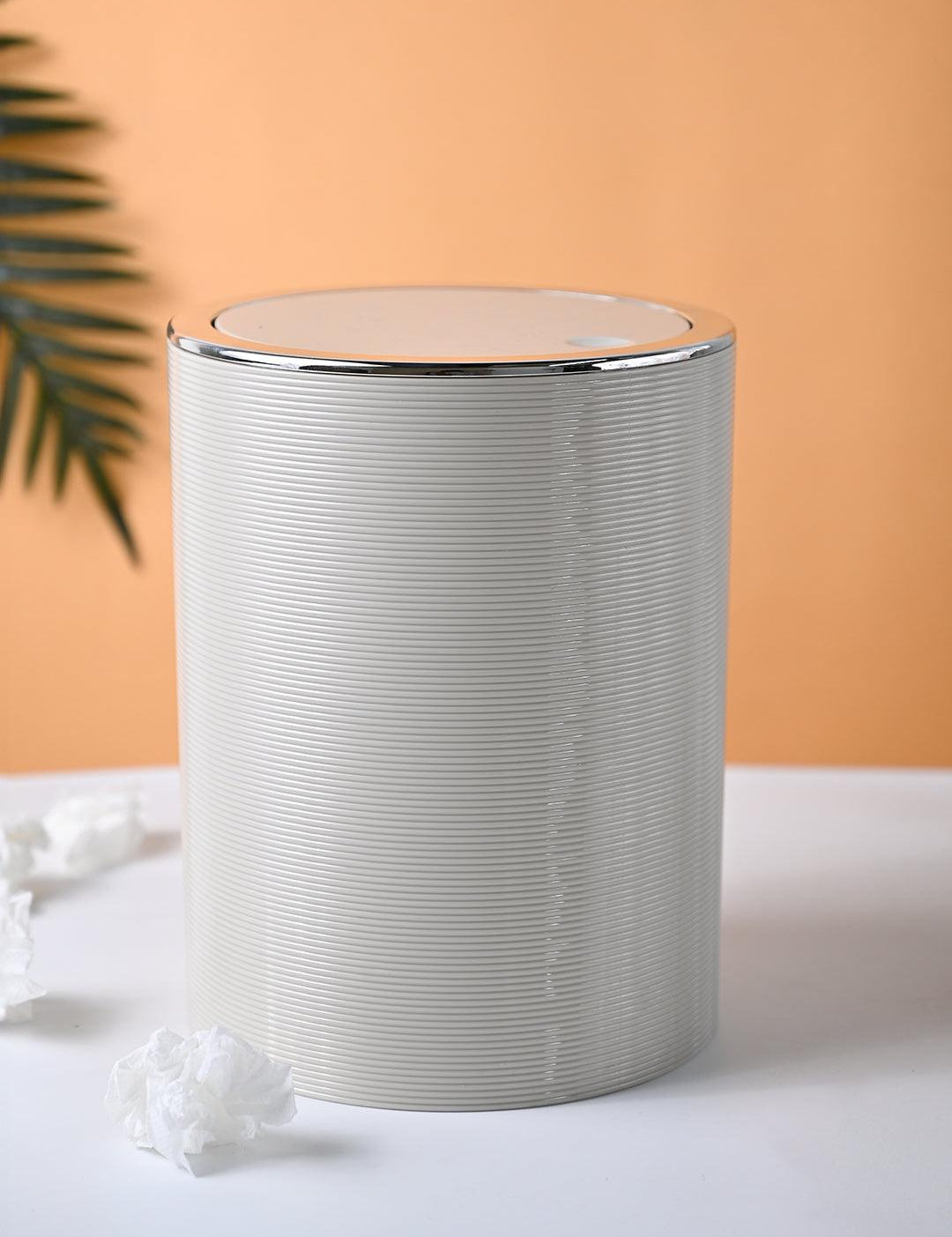 VON CASA Brown Plastic Dustbin - MARKET99