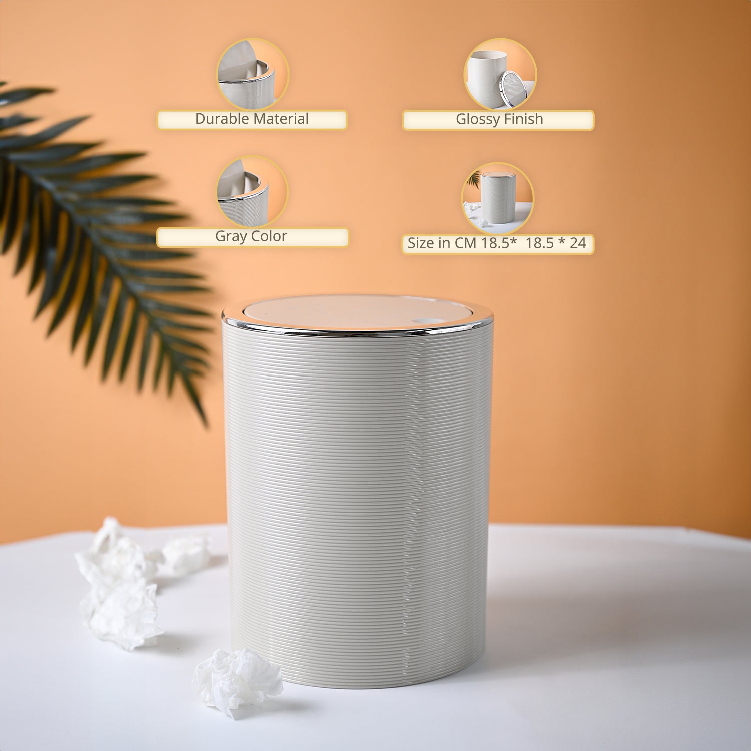 VON CASA Plastic Dustbin