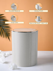 VON CASA Brown Plastic Dustbin - MARKET99