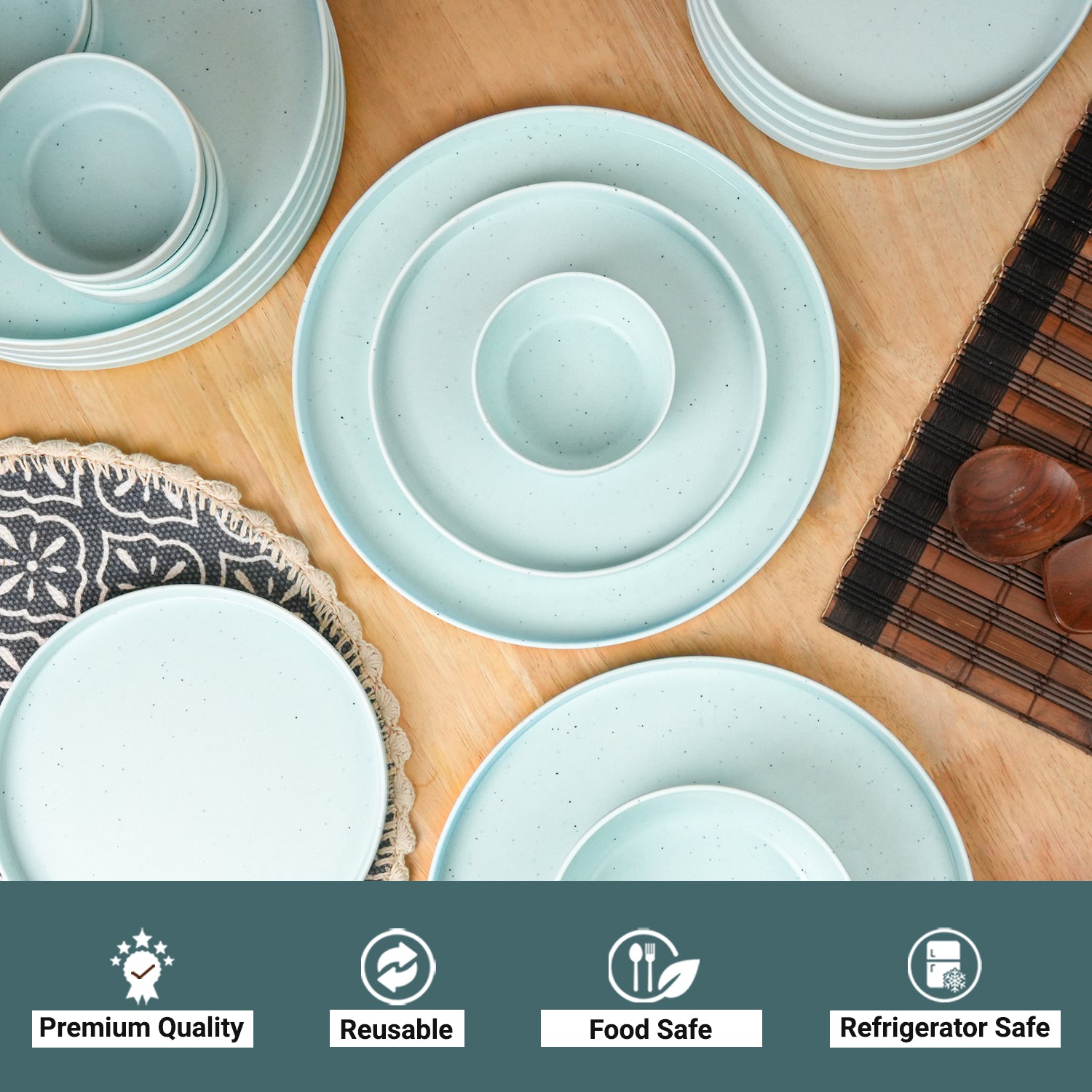 Market99 Minto Blue Sparkle Dinner Set