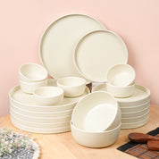 MARKET99 Minto Cream Sparkle Dinner Set
