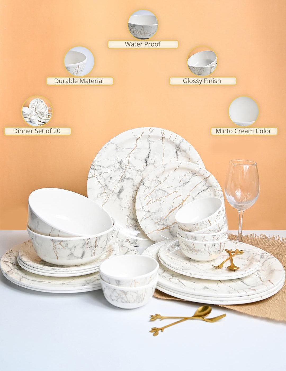 MARKET99 White Static Dinner Set - MARKET99