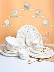 MARKET99 White Static Dinner Set - MARKET99