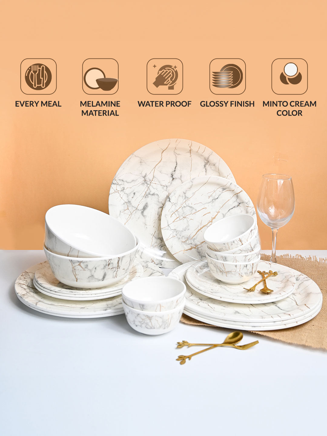 MARKET99 White Static Dinner Set - MARKET99