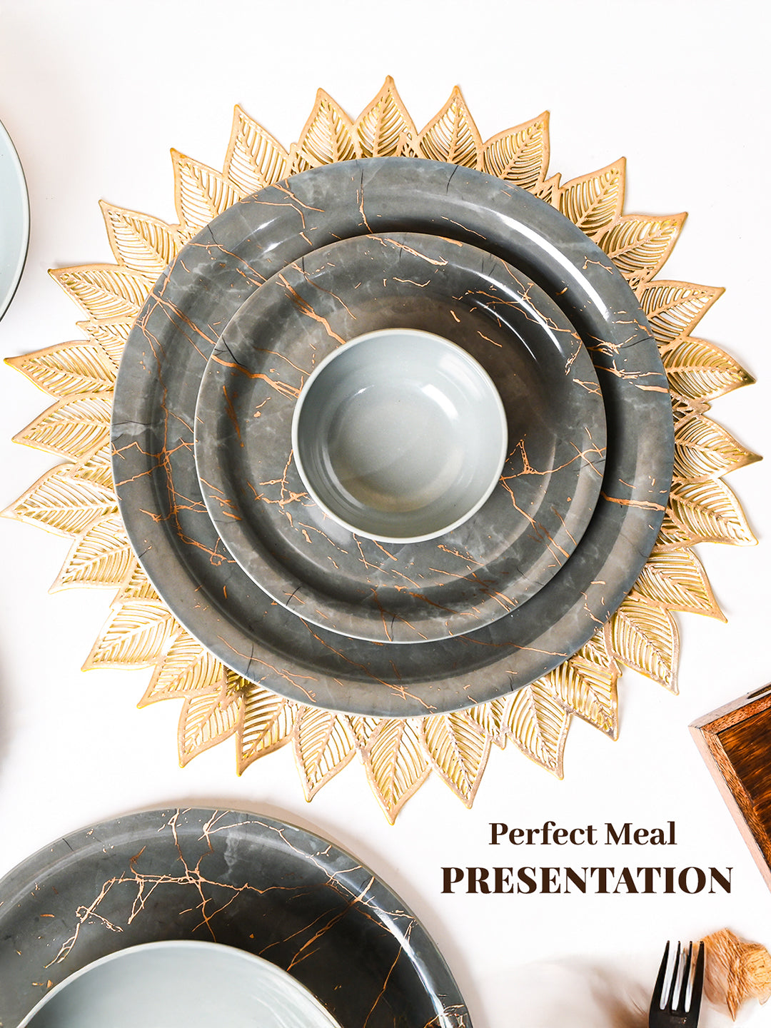 MARKET99 Grey Static Dinner Set