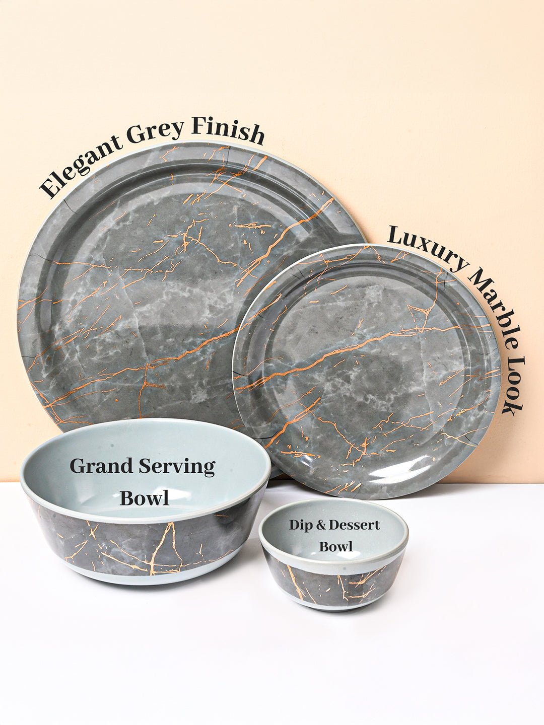 MARKET99 Grey Static Dinner Set