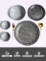 MARKET99 Grey Static Dinner Set