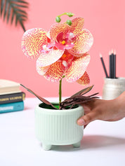 Market99 Pink Artificial Orchid Flower With Green Pot - MARKET99